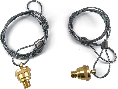 Vista 2 de N3613AD - Tapón de válvula de drenaje para compresor de tanque de aire, 1/4 pulgadas, NPT con cable de 60 pulgadas, apto para remolque