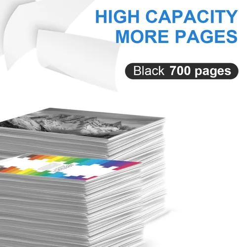Vista 3 de 63XL - Cartuchos de tinta negros de repuesto para HP 63 63 XL para impresora HP OfficeJet 3830 5255 Envy 4520 4512 DeskJet 1112 3630 3632 2132