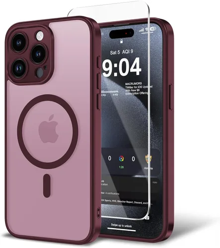 Vista 97 de Funda para iPhone 11 con protector de pantalla, compatible con MagSafe, ultra delgada, translúcida, mate, a prueba de golpes, color negro