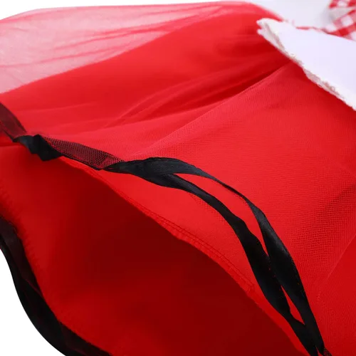 Vista 7 de ODASDO Caperucita Roja Disfraz para Bebé Niño Niños Halloween Cosplay Fiesta Fancy Dress Up con Capucha