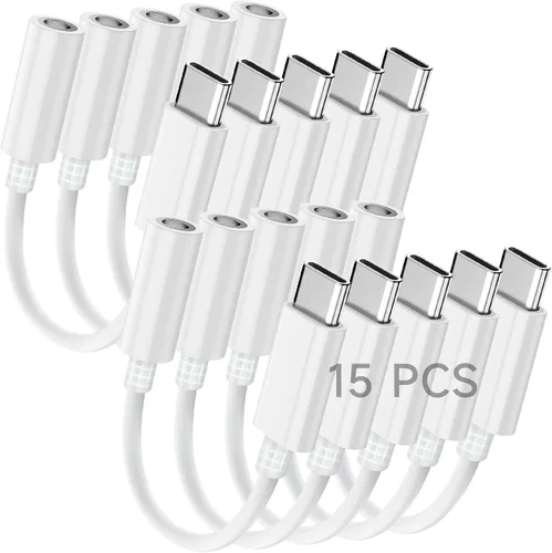 Vista 12 de Seulliya Adaptador USB C a conector de auriculares de 0.138 in para iPhone 15/16 Pro/Max, adaptador DAC de audio de alta resolución, convertidor