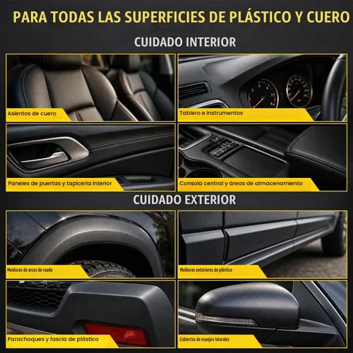 Vista 4 de NUAN Acondicionador restaurador de plástico y cuero 2 en 1 para coche