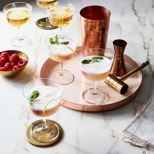 Vista 4 de Bormioli Rocco Bartender Novecento - Vasos de cóctel Fizz de 7.5 onzas, juego de 4, transparentes