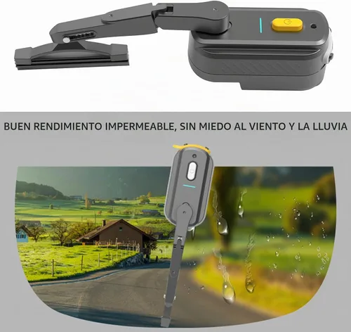 Vista 6 de Limpiaparabrisas recargable para casco de motocicleta, universal, impermeable, compatible con la mayoría de viseras