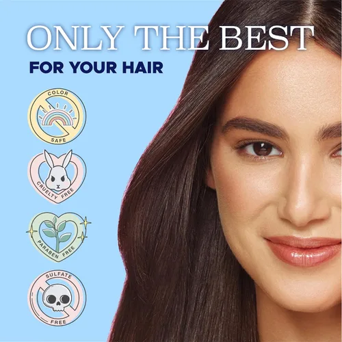 Vista 5 de Luseta - Champú azul para color castaño cobrizo y tonos fríos, depósito de color e iluminación para cabello tratado, 16.9 onzas