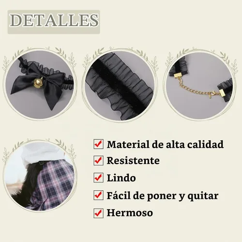 Vista 3 de Juego de calcetines altos en 3D con pata de gato y accesorios para Juego de 4 piezas color negro
