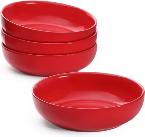 Vista 11 de LE TAUCI Tazones para pasta de 45 oz, Juego de tazones para ensalada para servir sopa, pasta, fideos, cena, platos de tazones grandes de cocina