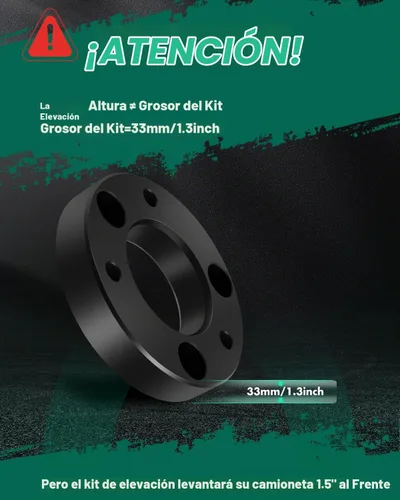 Vista 2 de SCITOO Kit de nivelación delantera de 1.5 pulgadas para Ford Expedition 2003-2018