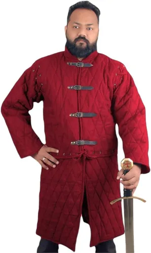 Vista 6 de THE MEDIEVALS Abrigo acolchado Gambeson Chaqueta Aketon para SCA Azul aguamarina