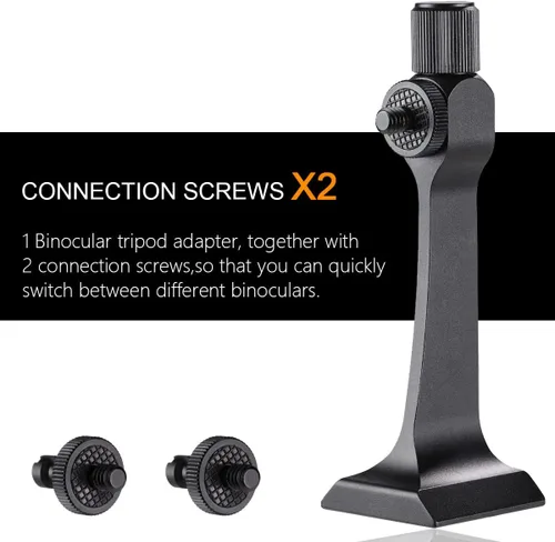 Vista 7 de Adaptador de trípode binocular de liberación rápida con base de montaje de 1.4 a 20 pulgadas, accesorios extraíbles para techo de 8 x 42, 10 x 50