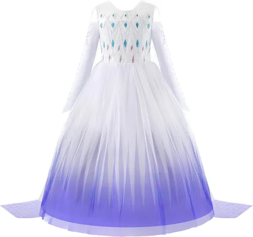Vista 2 de Vestido de princesa de manga larga con accesorios