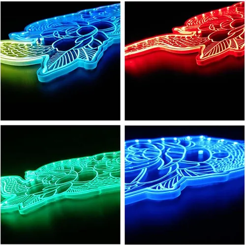 Vista 4 de ADVPRO Flor con tatuaje de serpiente RGB Dynamic Glam LED Sign - Forma de corte a borde - Decoración de pared 3D inteligente - Iluminación dinámica