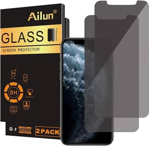 Vista 25 de Ailun Protector de pantalla de privacidad para iPhone 11 Pro/iPhone Xs/iPhone X [5.8 pulgadas], paquete de 2 fundas antiespía y protección privada