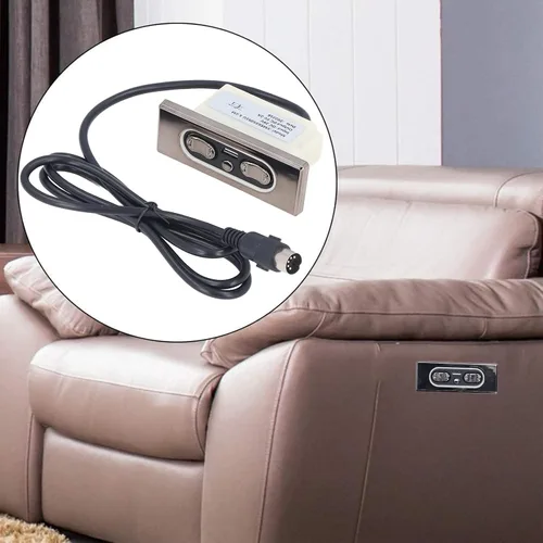 Vista 5 de Cryfokt Sofá eléctrico de 5 botones a distancia, material ABS reclinable eléctrico o silla control manual con puerto de carga, Plug and Play, piezas