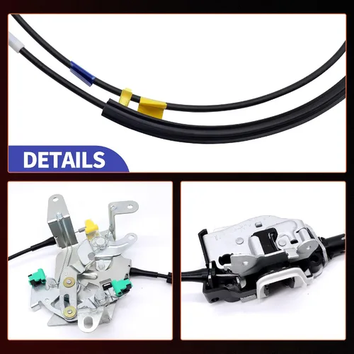 Vista 7 de HiSport AC3Z28264A01B - Cerradura de puerta trasera izquierda para lado del conductor, compatible con Ford F-250 Super Duty 1999-2007 F-350 Super