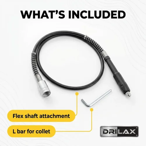 Vista 6 de Accesorio para herramienta giratoria de eje flexible de 42 pulgadas, compatible con modelos Dremel Flex Shaft 100, 200, 300, 3000, 4000, 4300, 8220