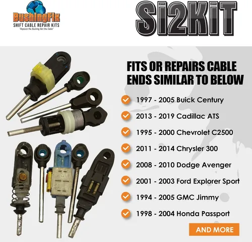 Vista 4 de BushingFix Si2Kit - Kit de reparación de bujes de cable de cambio automático, repuesto de buje de cable de cambio, kit de reparación de transmisión