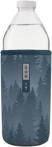 Vista 120 de Sok It BotlSok Funda para botella de agua con cubierta de neopreno aislante (Floral abstracto, se ajusta a CamelBak o Nalgene de 12 onzas)