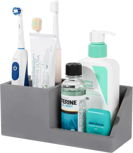 Vista 9 de Soporte para cepillo de dientes de diatomita, organizador de pasta de Azul