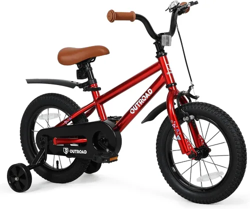 Vista 12 de Bicicleta plegable de 14/16/18 pulgadas con ruedas de entrenamiento, regalos para niñas y niños de 3 a 10 años, bicicleta para niños pequeños