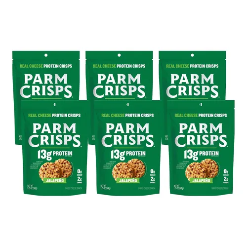 Vista 8 de ParmCrisps - Galletas crujientes de queso cheddar, hechas simplemente con queso 100% REAL Snacks keto saludables, bajos en carbohidratos, altos