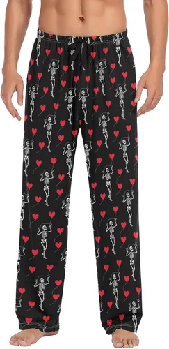 Vista 39 de Ollabaky Pantalones de pijama para hombre, pantalones de pijama con bolsillos, pantalones de descanso para hombre Multi 01