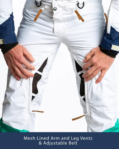Vista 5 de Shinesty Traje de esquí de una pieza ligeramente ajustado para invierno, impermeable, cálido, aislante, para hombre