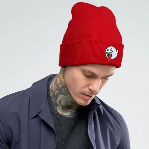 Vista 3 de Halloween Novelty Winter Knit Beanie Hat for Men Women Ghost Skull Cap Knit Beanie