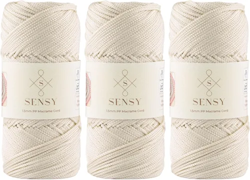 Vista 115 de Sensy Premium Cuerda de Poliéster 1.5mm (0.059 pulgadas) 164 Yardas Cuerda de Polipropileno 100% Cuerda de Macramé 1.5mm Cuerda para Bolsa