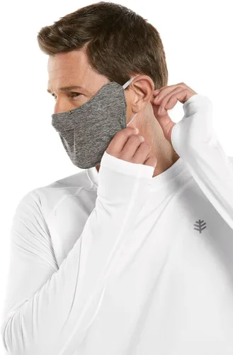 Vista 4 de Coolibar Máscara facial UV con características ajustables - Protección solar UPF 50+ - Zenith Negro