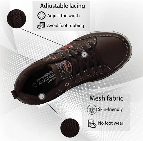 Vista 4 de AX BOXING Zapatos casuales para hombre, zapatillas de moda, transpirables, cómodas, para caminar