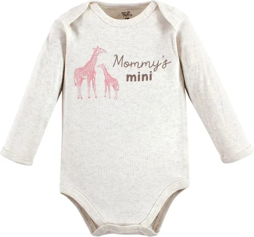 Vista 3 de Touched by Nature baby-girls Organic Cotton Long-sleeve Bodysuits