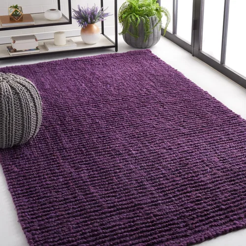 Vista 56 de SAFAVIEH Alfombra 2x3 - Colección de fibra natural - Marrón, yute hecho a mano, estilo granja, textura gruesa de pelo grueso (NF447D)