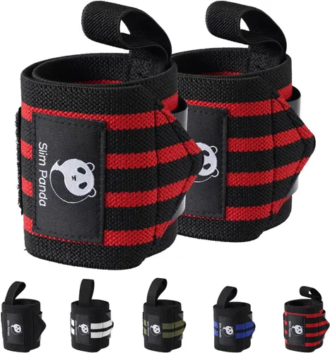 Vista 9 de Wrist Wraps for Powerlifting & Weightlifting - Adjustable 18" Straps with Thumb Loops Heavy Duty Wrist Support for Deadlift, Bench Press, Squats