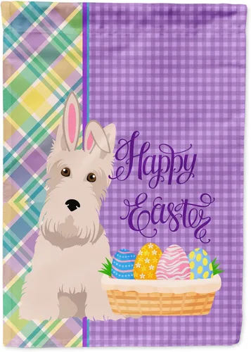 Vista 74 de Caroline's Treasures WDK4925GF Bandera de Pascua Airedale Terrier negra y tostada, tamaño jardín, bandera decorativa para patio exterior, patio