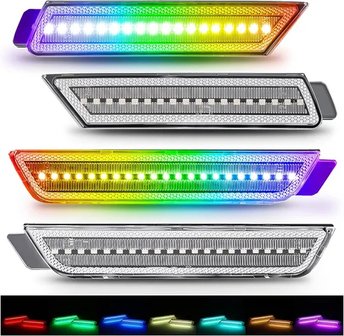 Vista 10 de Bestview Luces LED RGB de marcador lateral para Chevy Camaro 2016-2024