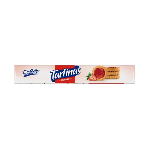 Vista 7 de Marinela Tartinas Fresa Galletas rellenas de fresa, sabor artificial, 8 paquetes, 14.08 onzas
