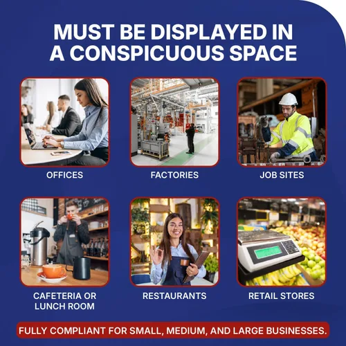 Vista 7 de Póster de la ley laboral estatal y federal de Texas 2026 - Cumple con OSHA en el lugar de trabajo - Publicación de regulaciones obligatorias