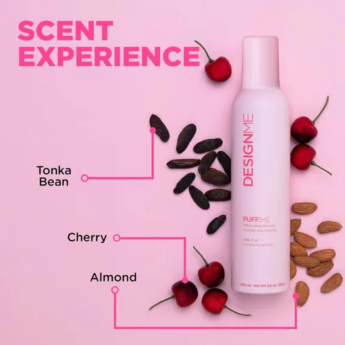 Vista 5 de Design.Me PUFF.ME - Mousse voluminizador para el cabello, espuma ligera y flexible para rizos, ondas o cabello liso, sin sulfatos ni parabenos