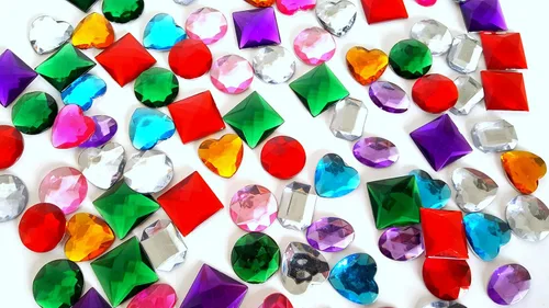 Vista 2 de Joyas autoadhesivas para manualidades, tamaño de 1 pulgada (juego de 100 piezas)