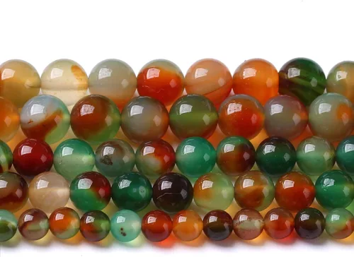 Vista 103 de 100 cuentas de piedra multicolor natural de 0.236 pulgadas (0.236 in), cuentas espaciadoras sueltas redondas para hacer pulseras, collares, aretes