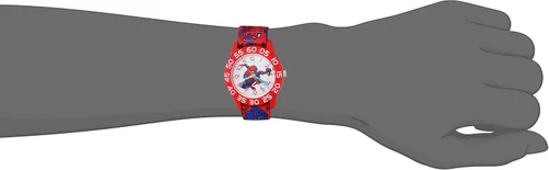 Vista 5 de Marvel Spider-Man - Reloj analógico de cuarzo con correa de nailon para niños Rojo Reloj analógico Spider-Man