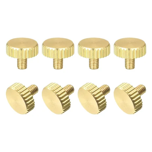 Vista 8 de uxcell Tornillos moleteados para pulgar, pernos planos de latón M4x30mm, perillas de agarre para PC, electrónico, mecánico, 8
