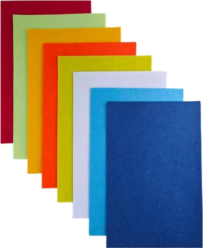 Vista 11 de Jtnohx - Fieltro rígido, hojas de fieltro de 2 mm de grosor para manualidades, cuadrados de tela de fieltro dura de 20,3 x 30,5 cm, 8 piezas