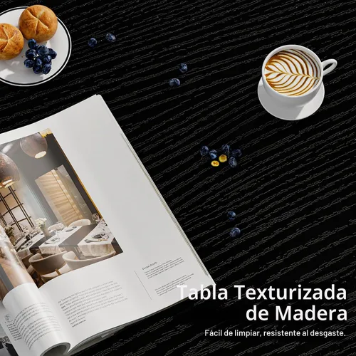 Vista 7 de Mesa de Café FAMIDGE, Mesas de Café de 23.6" para Sala de Estar, Mesa de Café Redonda con Marco de Metal, Mesa de Piso para Sentarse en el Suelo