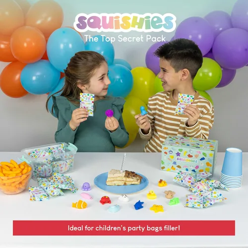 Vista 9 de BONNYCO Mochi Juguetes Squishy a Granel para Favores de Fiesta Infantil Paquete de 40. Rellenos para Bolsas de Dulces para Niños 3-5 4-8, Regalos
