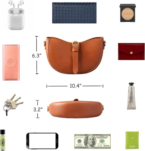 Vista 5 de Bolso de hombro de cuero vegano vintage para mujer, bolso lunar retro, bolso casual hobo bajo el brazo, bolso de señora