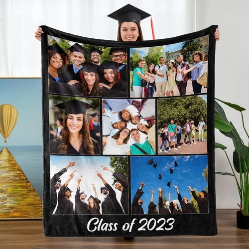 Vista 18 de Mantas personalizadas con fotos, manta personalizada con nombre de imagen para esposa, marido, novio, novia, aniversario, Navidad, cumpleaños, 1 Foto