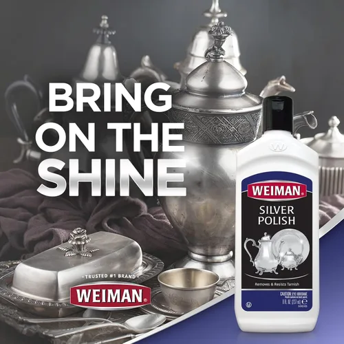Vista 7 de Weiman Silver Cream Cleaner 3 en 1, Tecnología Anti-Deslustre, Limpia, Pule, Abrillanta y Restaura de Forma Segura, Elimina y Previene el Deslustre