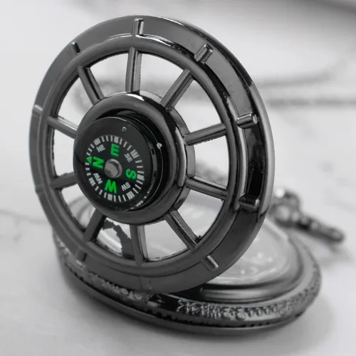 Vista 5 de Reloj de bolsillo para hombre, árabe digital reloj de bolsillo con cadena para hombre